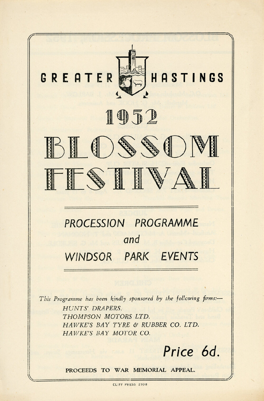 Blossom Festival Programmes 